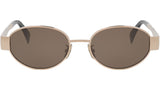 Metal Triomphe Rose Gold Oval Sunglasses