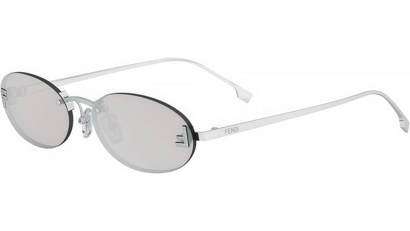 Fendi First Silver Oval Sunglasses
