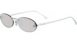 Fendi First Silver Oval Sunglasses