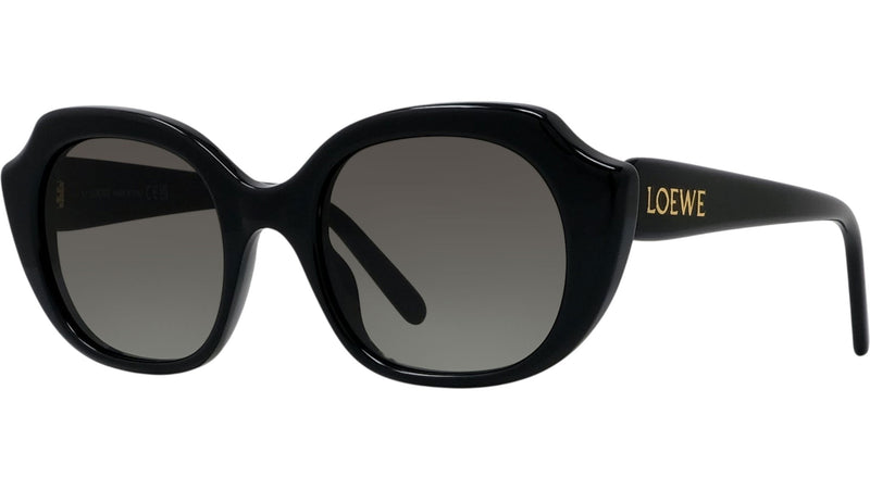 Slim Black Geometric Sunglasses