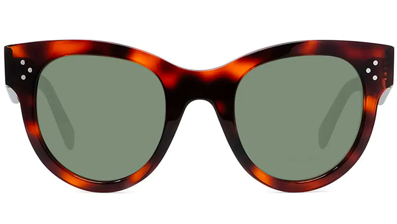 CELINE 3 Dots Shiny Havana Round Sunglasses