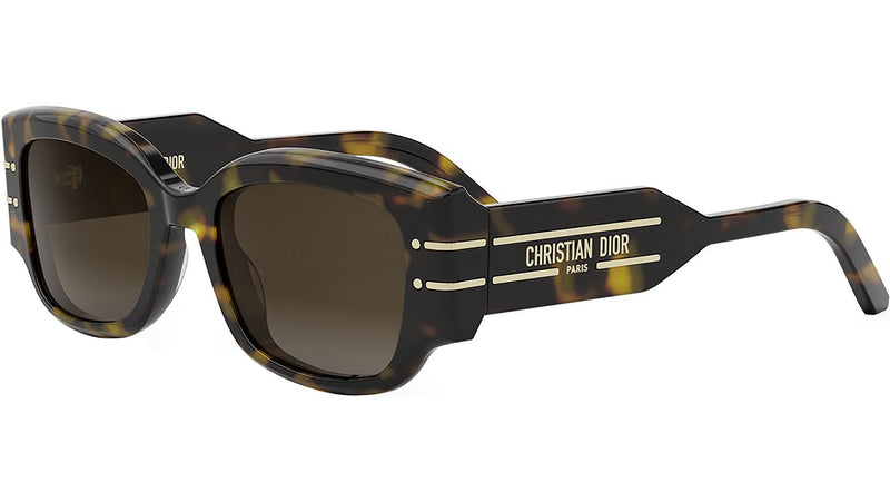 DiorSignature 13I Shiny Havana Geometric Sunglasses