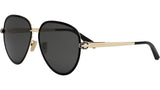 Serpenti Forever Black Pilot Sunglasses