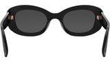 B.zero1 Shiny Black Oval Sunglasses