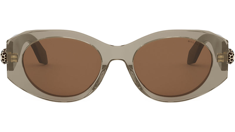 Serpenti Forever Brown Oval Sunglasses