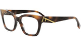 Fendi First Havana Square Eyeglasses