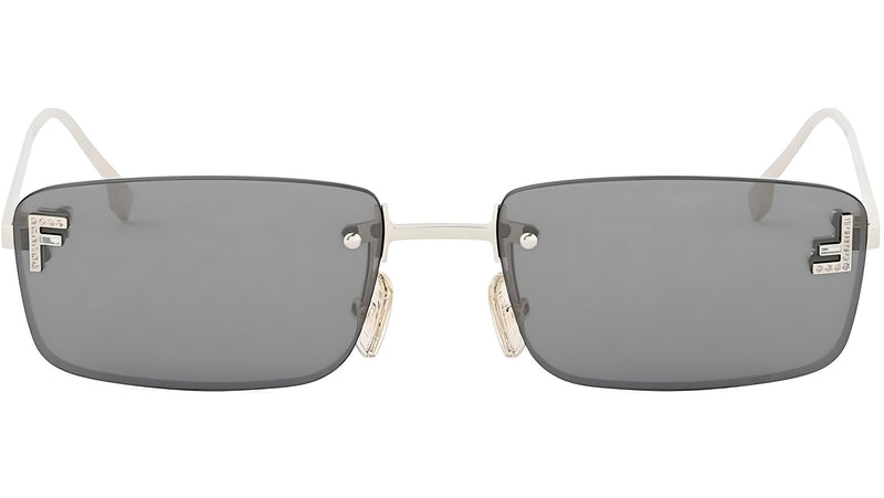 Fendi First Crystal Light Gold Square Sunglasses