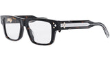 CD DiamondO S3I Shiny Black Squared Eyeglasses