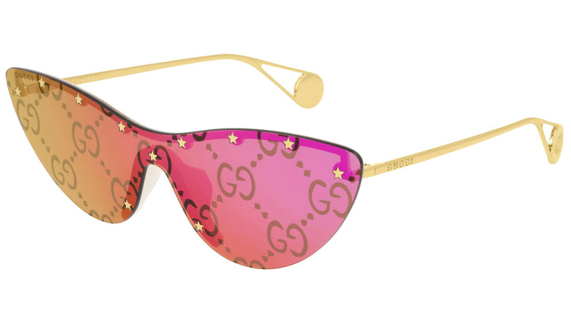 GG0666S shiny gold and pink mask