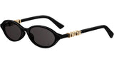 DiorTreasure R1I Shiny Black Oval Sunglasses
