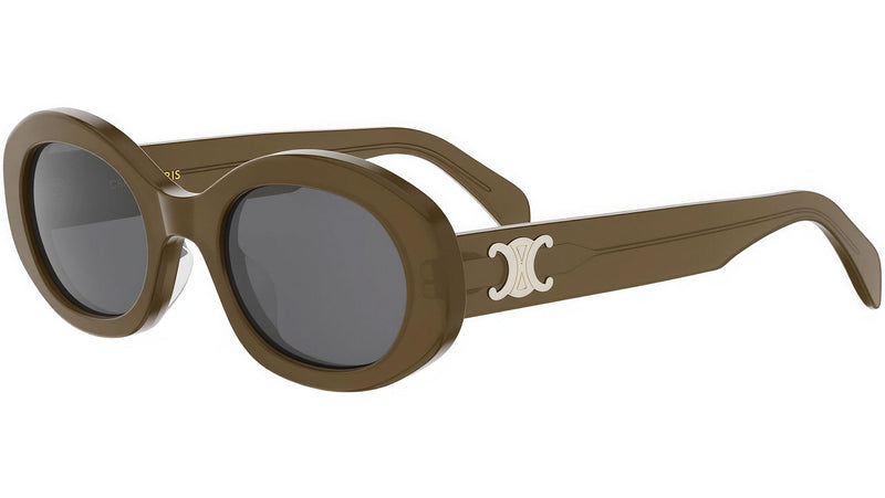 Triomphe Green Oval Sunglasses