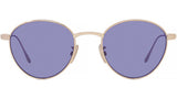 Slim Gold Round Sunglasses