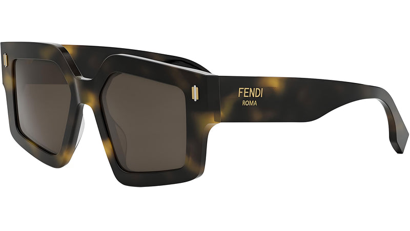 Fendi Roma Havana Geometric Sunglasses