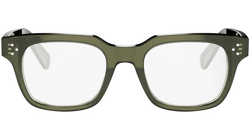 CELINE 3 Dots Green Rectangle Eyeglasses