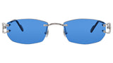 CT0344O shiny silver Custom Lens Celebrity blue