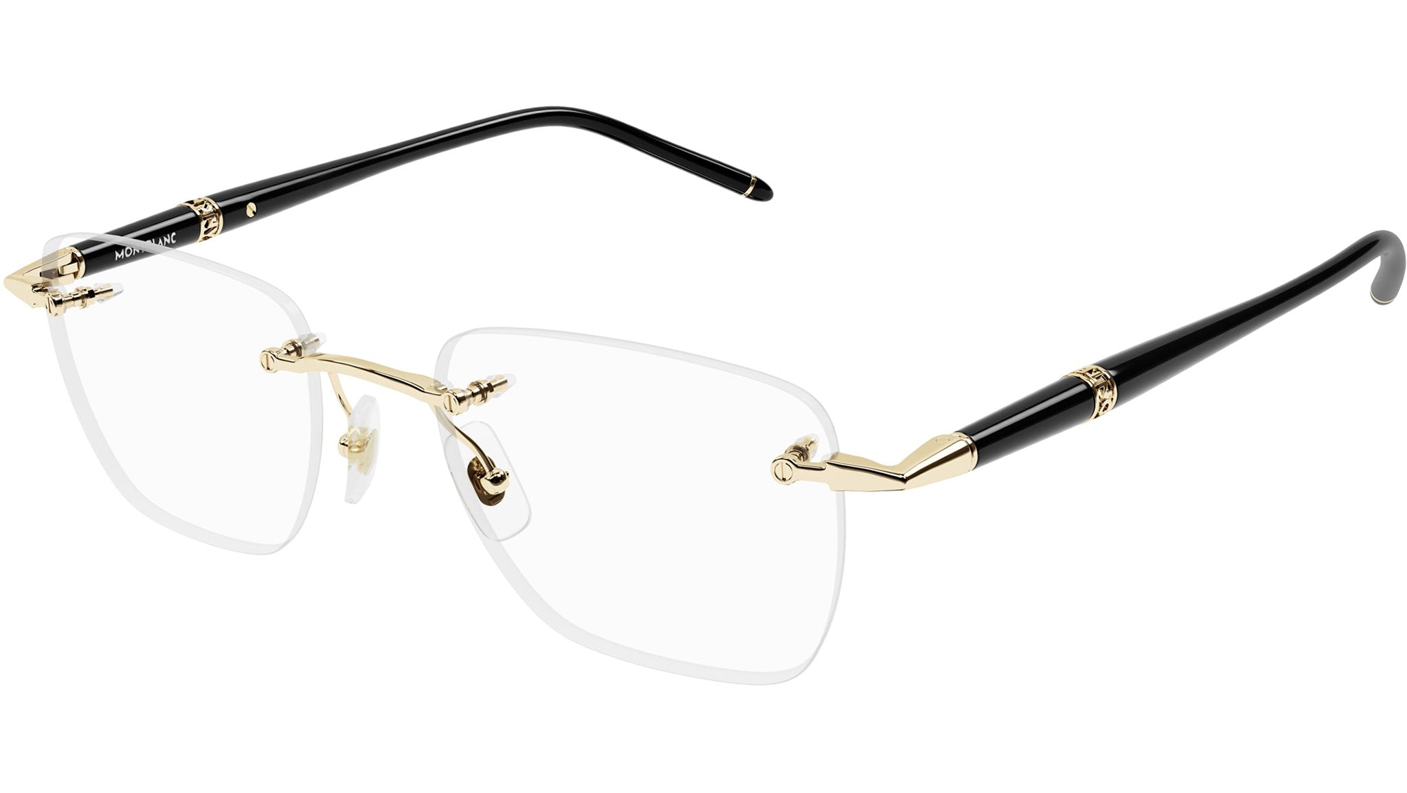 Occhiali da vista Montblanc MB0346O 001 Oro Chiaro Lucido – Ottica
