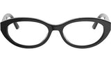 DiorGlowO B1I Black Oval Eyeglasses