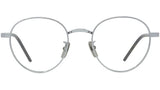 Titanium Silver Geometric Eyeglasses