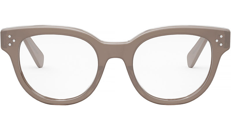 CELINE 3 Dots Light Brown Round Eyeglasses