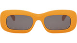 3 Dots Orange Rectangle Sunglasses