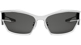 Giv Cut Silver Geometric Sunglasses
