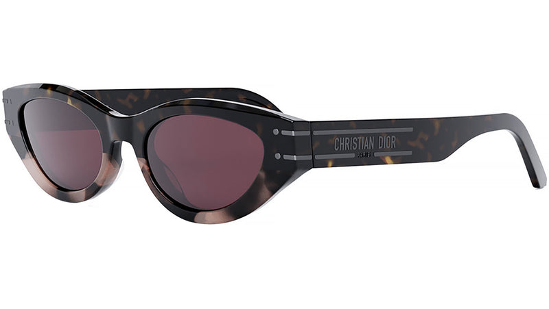 DiorSignature B5I Shiny Dark Havana Cat Eye Sunglasses