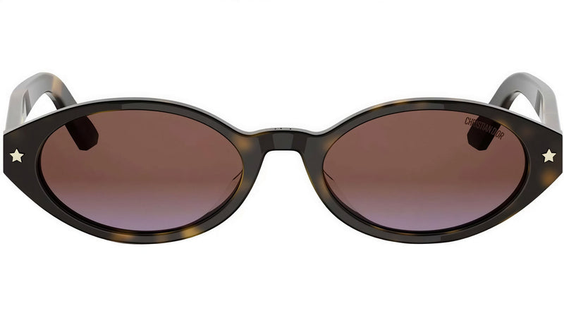 DiorPacific R1I Dark Havana Oval Sunglasses