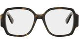 DiorGlowO S3I Dark Havana Geometric Eyeglasses