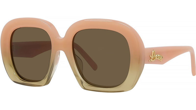 Curvy Pink Geometric Sunglasses