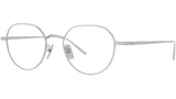 Titanium Silver Geometric Eyeglasses