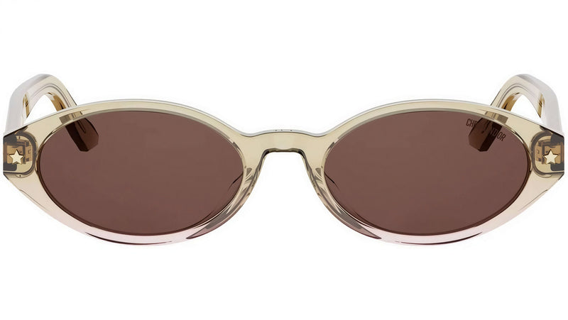 DiorPacific R1I Yellow Oval Sunglasses