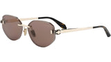 Serpenti Forever Gold Oval Sunglasses