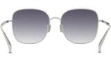 Boke Flower Silver Square Sunglasses