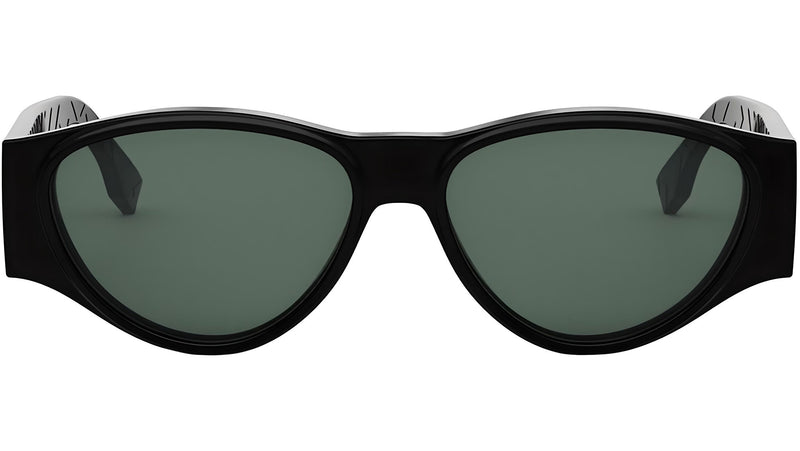 FF Squared Black Oval Sunglasses