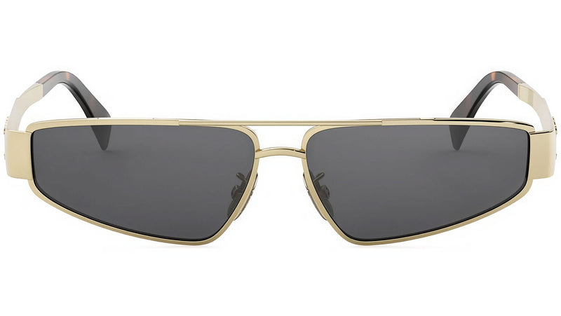 Metal Triomphe Gold Geometric Sunglasses