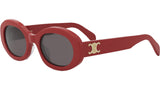 Triomphe Red Oval Sunglasses