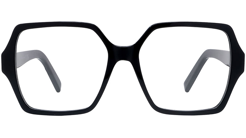 4G Black Square Eyeglasses