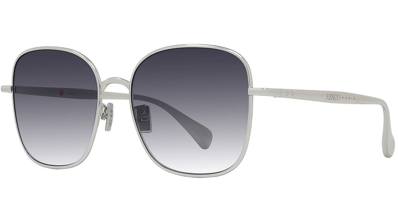 Boke Flower Silver Square Sunglasses