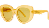 Curvy Yellow Butterfly Sunglasses