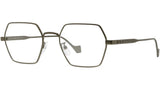 Metal Matte Khaki Geometric Sunglasses