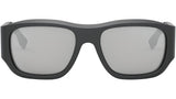 FF Squared Grey Rectangular Sunglasses
