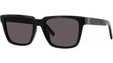 K Logo Black Square Sunglasses