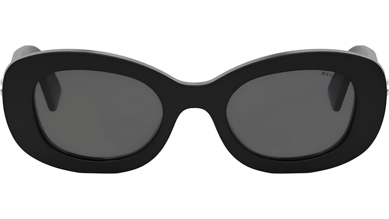 B.zero1 Shiny Black Oval Sunglasses