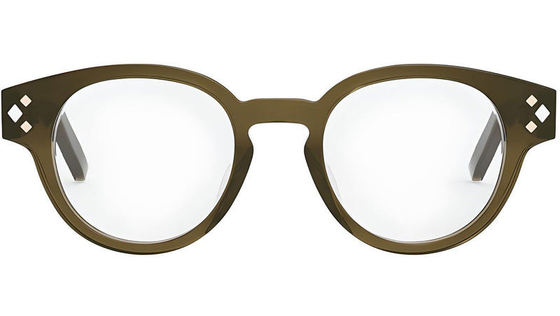 CD DiamondO R1I Green Round Eyeglasses