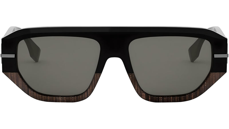 Fendigraphy Black Geometric Sunglasses