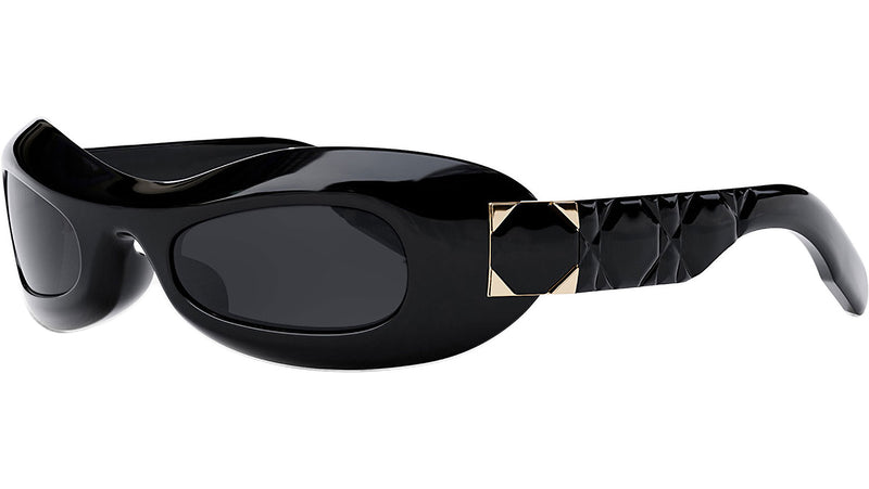 Lady 95.22 R1I Black Rectangular Sunglasses