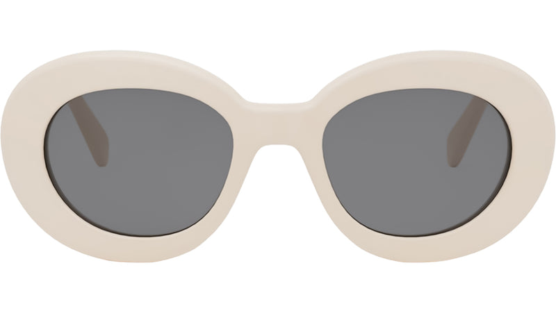 Triomphe White Round Sunglasses