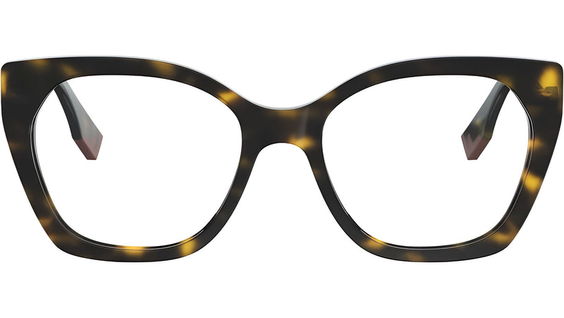 Fendi Way Havana Geometric Eyeglasses