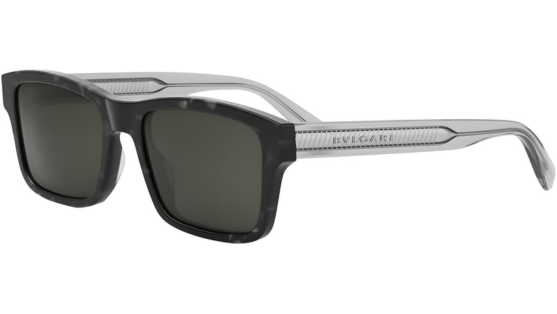 Tubogas Shiny Black Rectangular Sunglasses