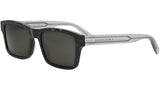 Tubogas Shiny Black Rectangular Sunglasses